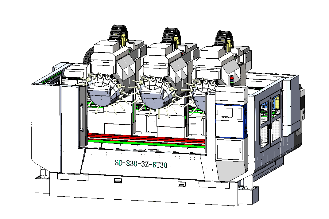 三頭型材加工中心SD2500-3Z-BT30技術規(guī)格書